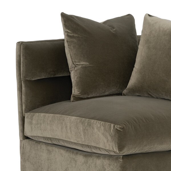 Elise Sectional Corner Piece (Olive) Macro 2